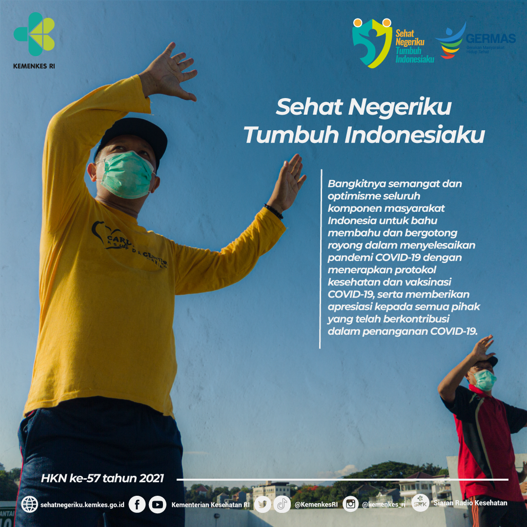 Hari Kesehatan Nasional ke-57 : Sehat Negeriku, Tumbuh Indonesiaku