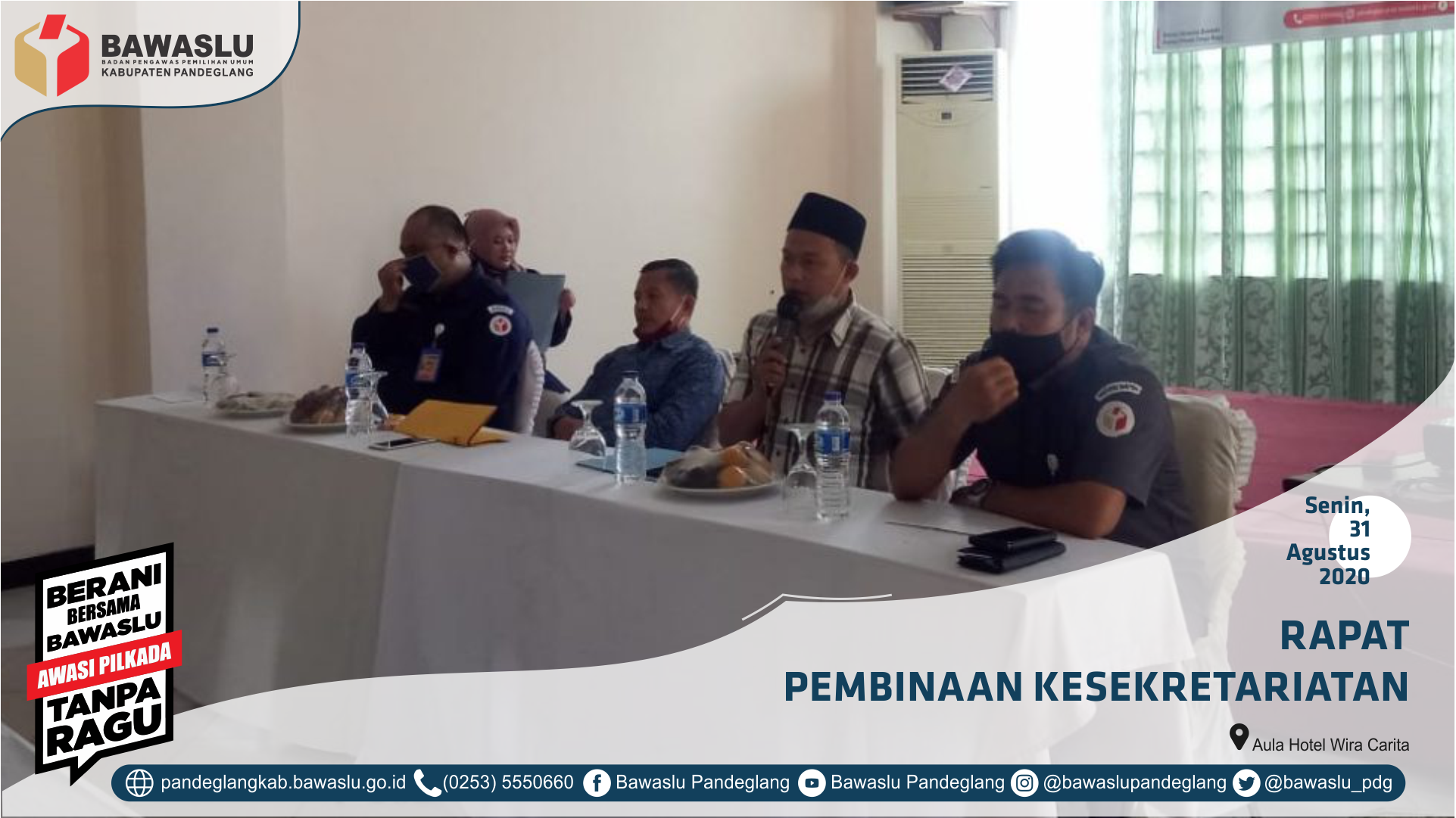 Bawaslu Pandeglang gelar Rapat Pembinaan Kesekretariatan