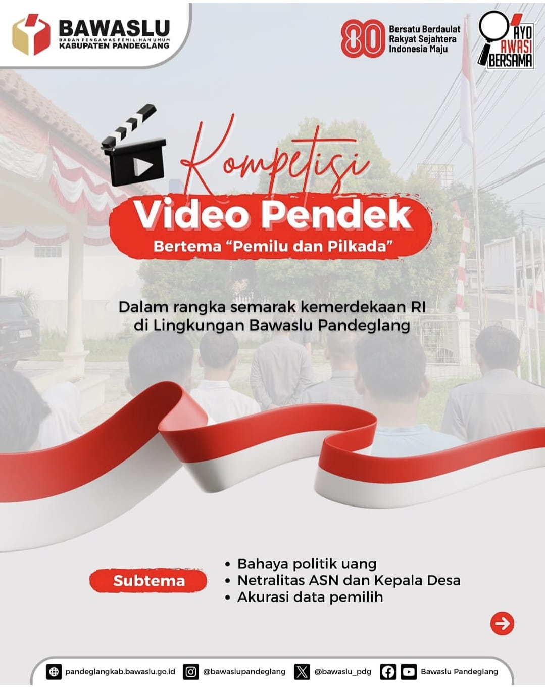 FLYER KOMPETISI VIDEO PENDEK BAWASLU PANDEGLANG