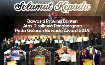 BAWASLU PROVINSI BANTEN RAIH EMPAT PENGHARGAAN DARI BAWASLU AWARD