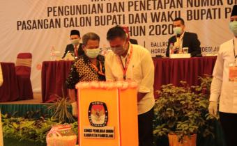 Bawaslu Pandeglang  Awasi Tahapan Pengundian dan Penetapan  Nomor Urut Paslon