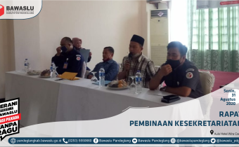 Bawaslu Pandeglang gelar Rapat Pembinaan Kesekretariatan