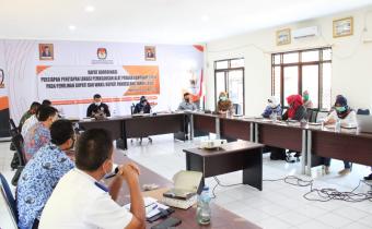 Bawaslu Kabupaten Pandeglang Ikuti Rakor Penetapan Lokasi Pemasangan Alat Peraga Kampanye