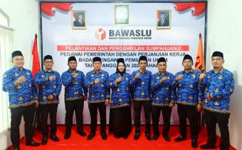 9 Pegawai Bawaslu Kabupaten Pandeglang resmi dilantik sebagai ASN